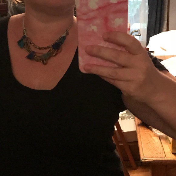 Anthropologie | Mint Leather and metal necklace - Picture 6 of 6